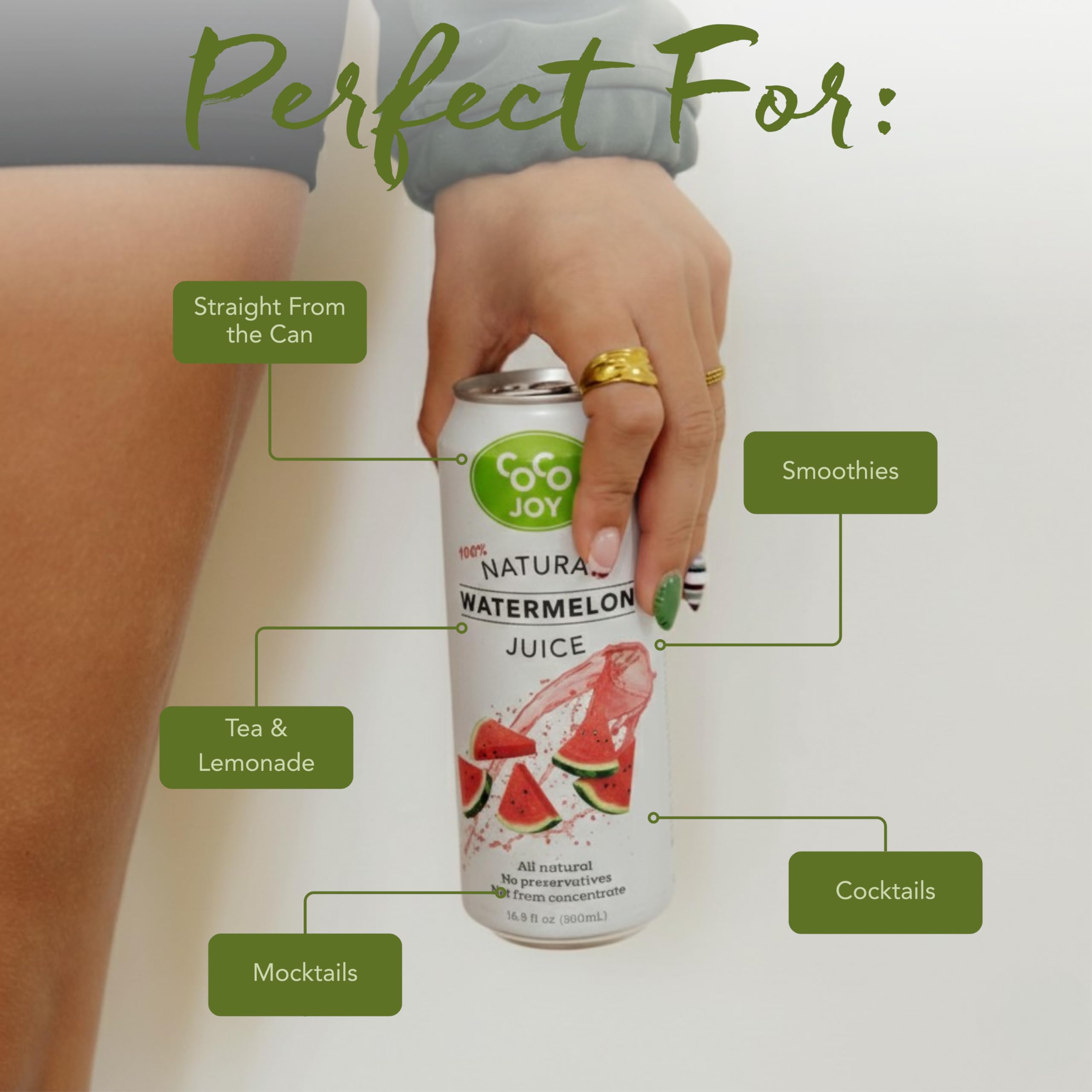 Coco Joy bottle in hand demonstrating single-serve convenience