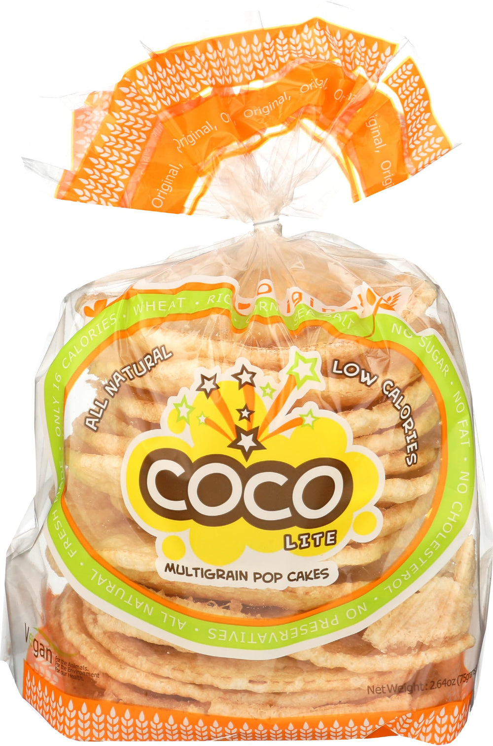 Coco Lite front packaging showing 2.64 oz bag and branding benefit convenience