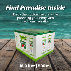 Coco Love can in hand for scale, demonstrating portable 16.9 fl oz convenience
