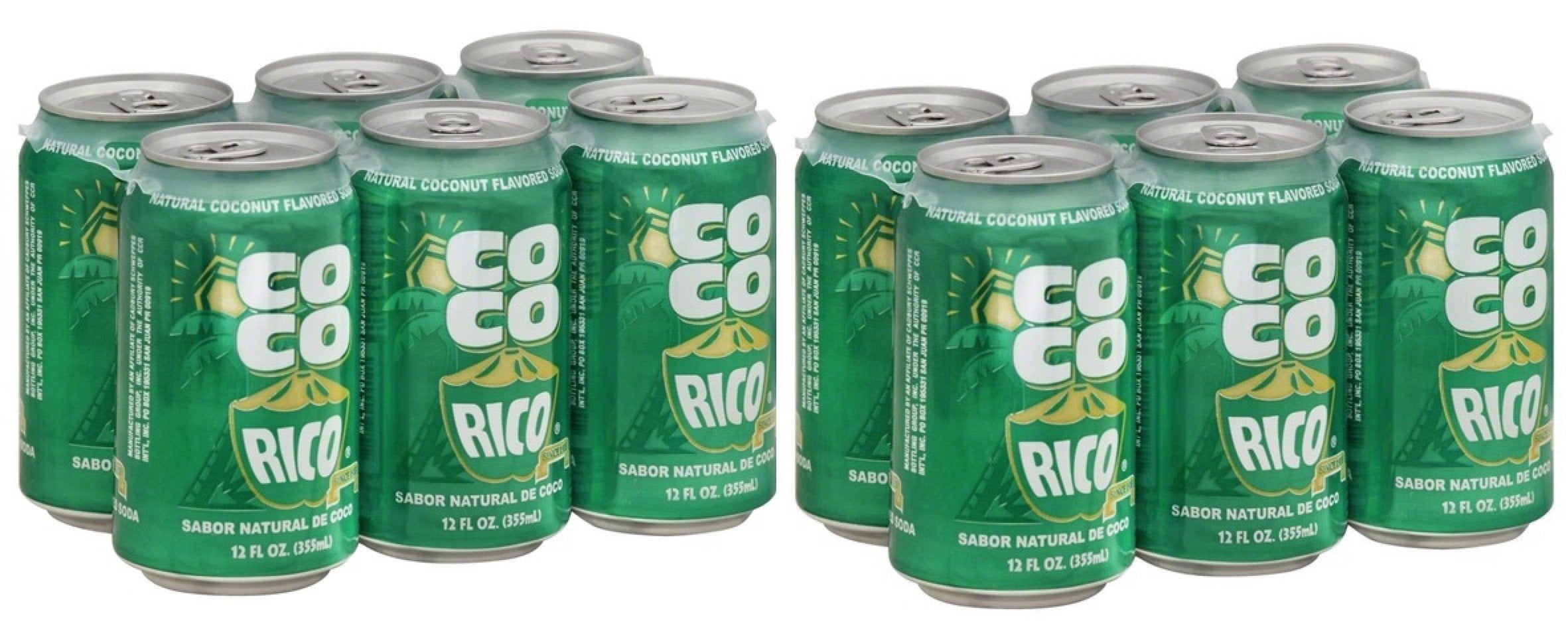 Coco Rico front can showing natural coconut flavor and refreshing look