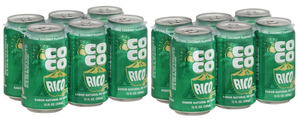 Coco Rico front can showing natural coconut flavor and refreshing look