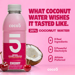 Coco5 Original Coconut bottle close-up highlighting natural coconut flavor and electrolytes