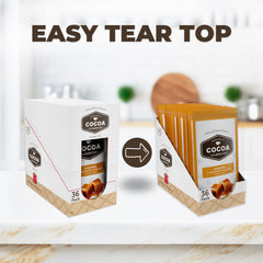 Cocoa Classics being poured into hot mug demonstrating fast hot preparation