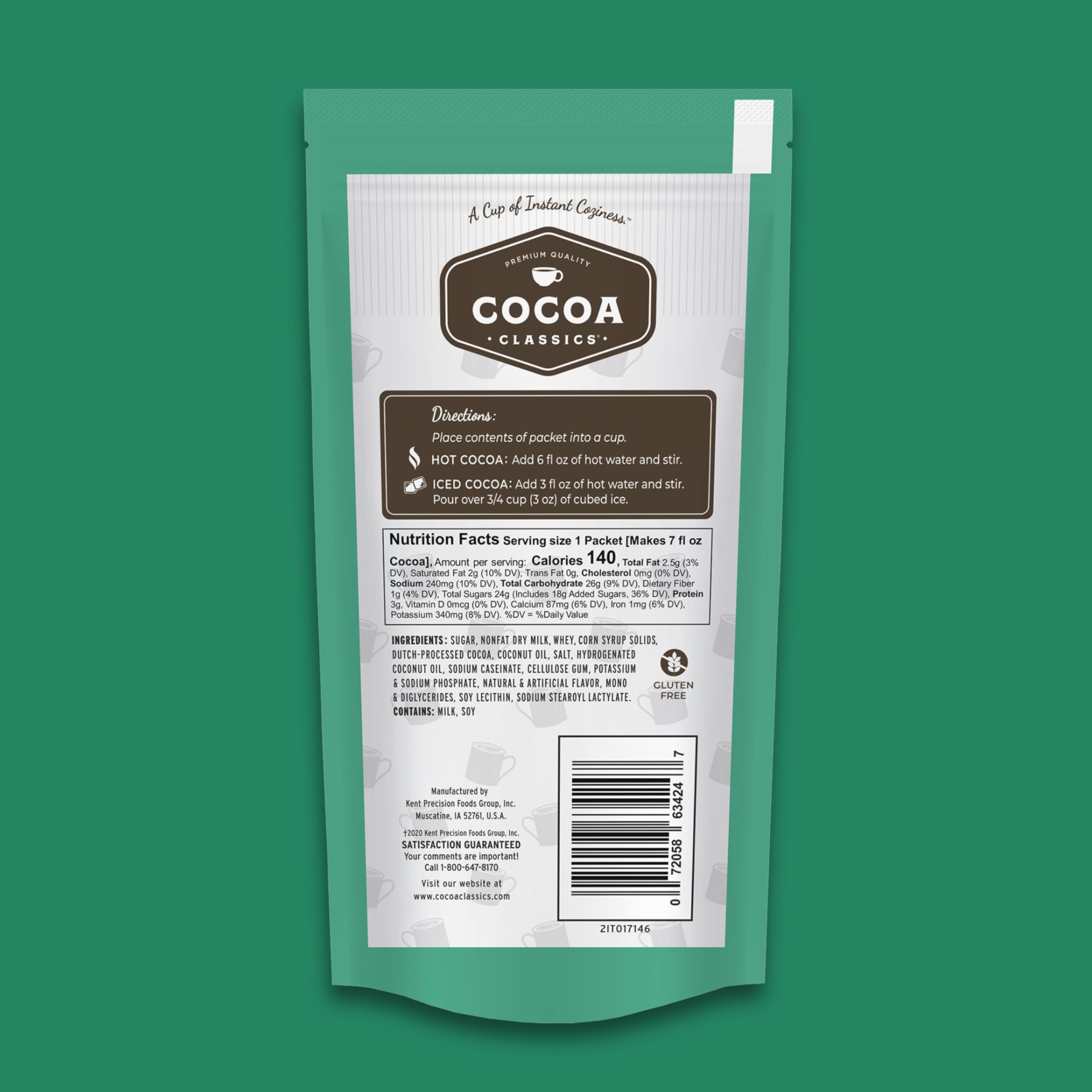 Cocoa Classics packets in drawer showing portable storage convenience