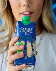 CocoGoodsCo close-up label highlighting organic certification and ingredient simplicity for trust