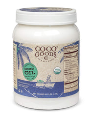 COCOGOODSCO front package 60 fl oz showing label and jar benefit large supply