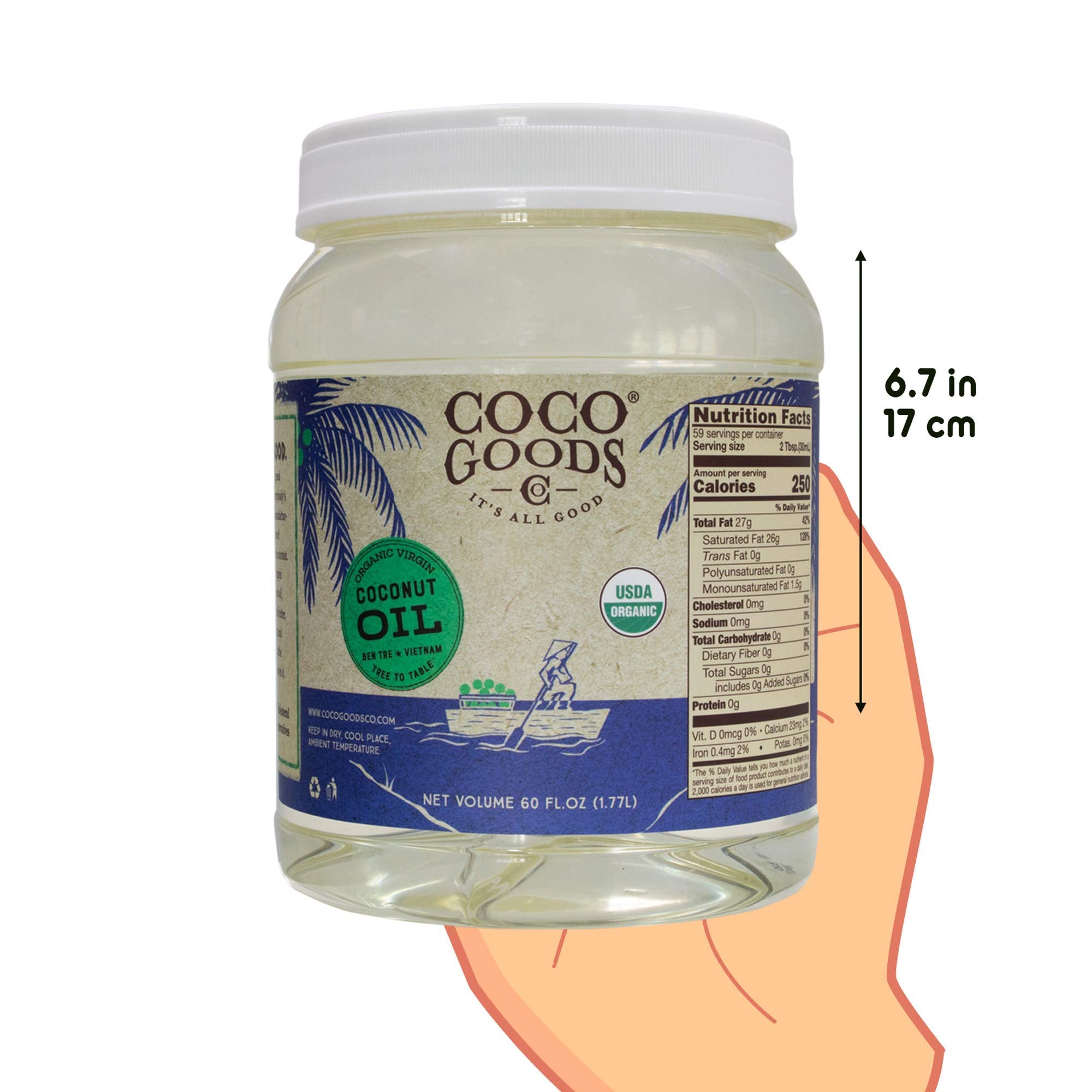 COCOGOODSCO bottle on kitchen shelf showing culinary use and ingredient versatility