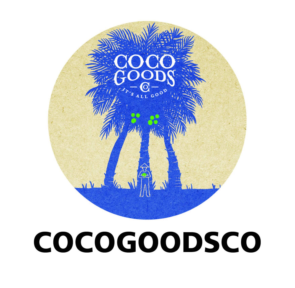 COCOGOODSCO 60 oz jar next to fruit for scale showing generous family-size benefit