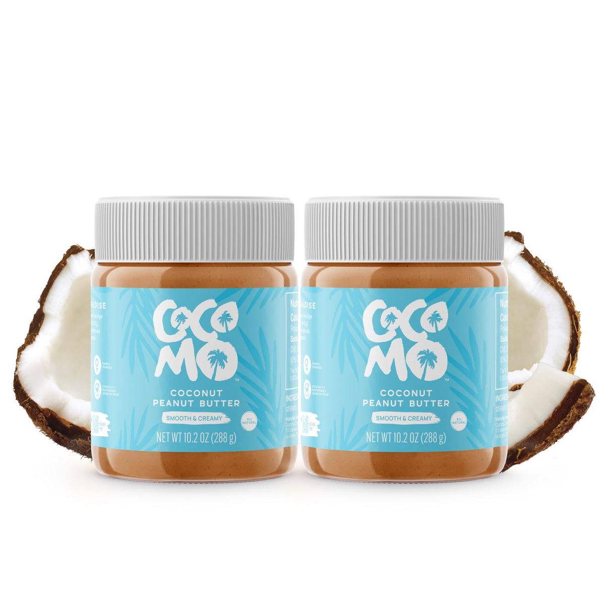 COCOMO front packaging two-pack showing jars and brand for simple pantry storage