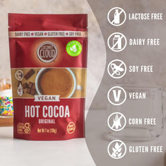 Coconut Cloud open tin with scoop, highlighting easy portioning and instant mix