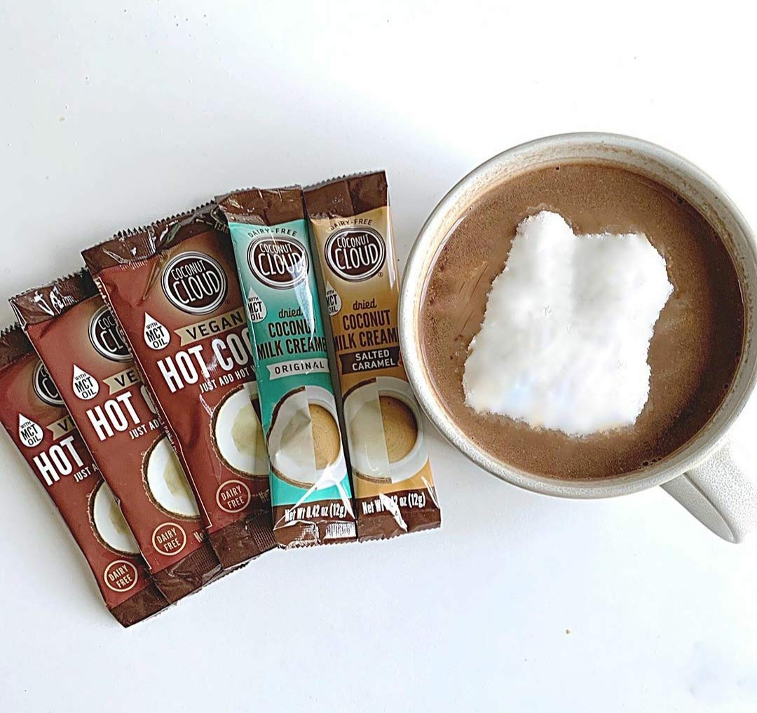 Coconut Cloud sticks inside travel bag for on-the-go coffee convenience