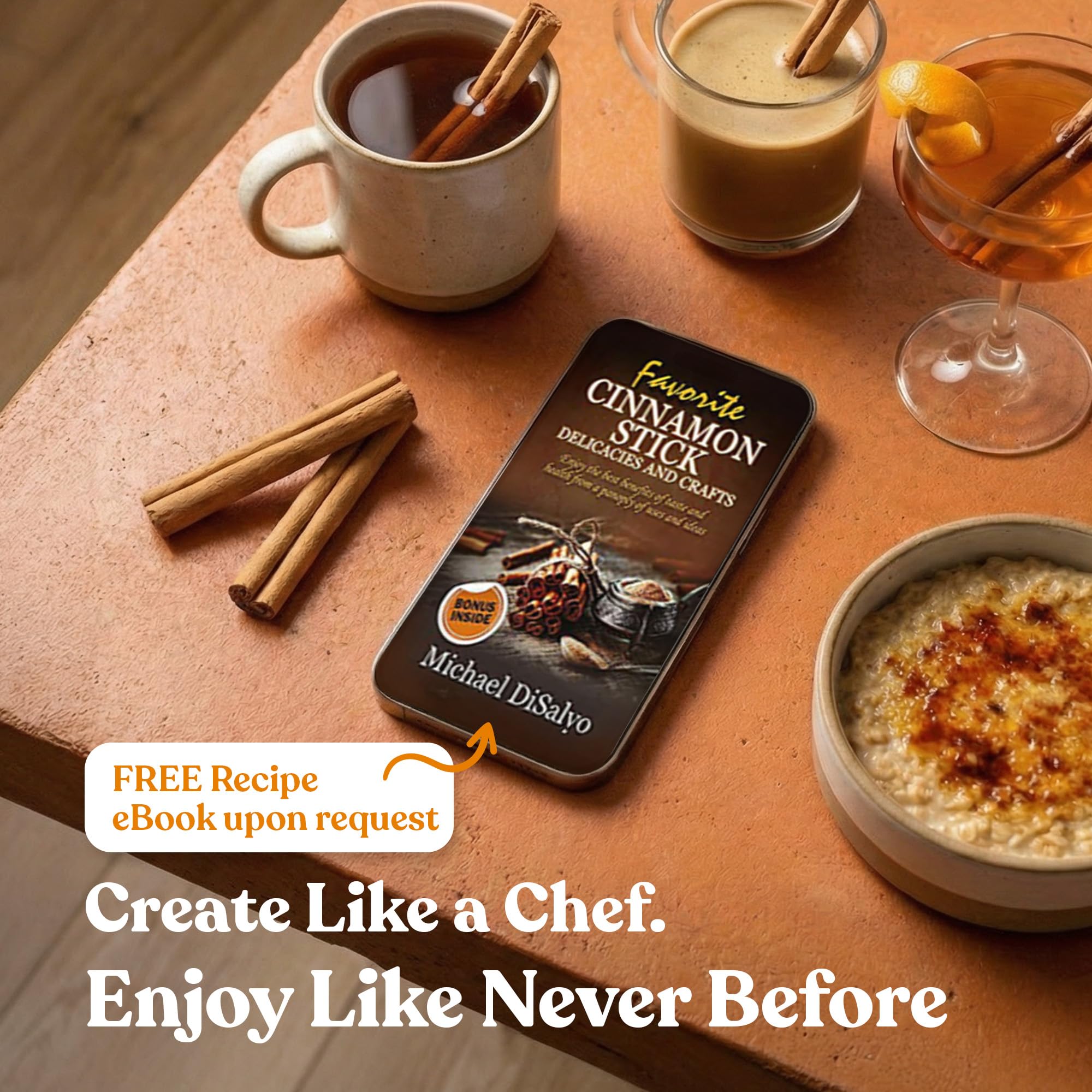 Coconut Country Living cinnamon stick steeping in mug demonstrating infusion use