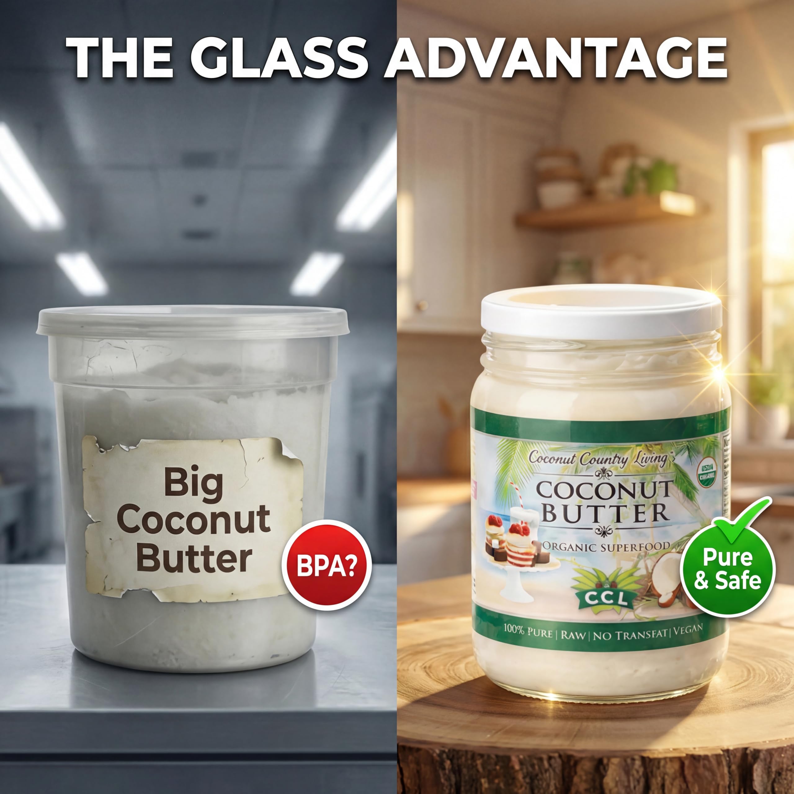 Coconut Country Living stirred into coffee showing creamy froth boost benefit