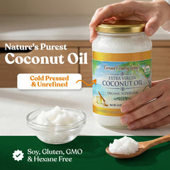 Coconut Country Living melted oil on spoon demonstrating quick melting for cooking