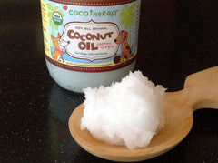 CocoTherapy used in pet grooming on dog coat for shine and skin relief