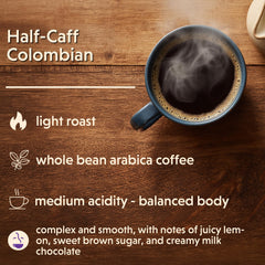 Coffee Bean Direct whole bean close-up highlighting texture and fresh roast benefit