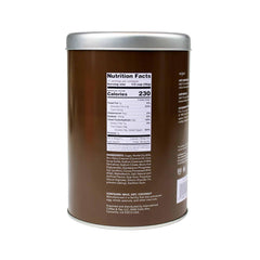 Coffee Bean & Tea Leaf open tin revealing fine Dutch chocolate powdered creamer