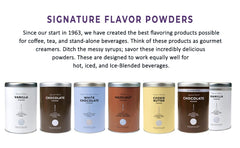 Coffee Bean & Tea Leaf scooping powder from tin for accurate portioning