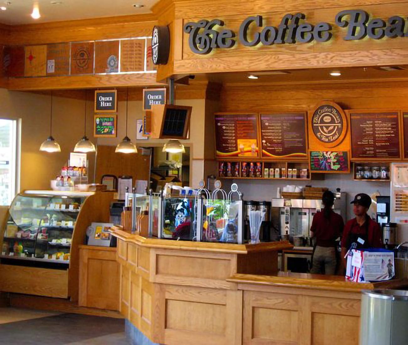Coffee Bean & Tea Leaf tin wrapped as a gift for coffee lovers and bakers