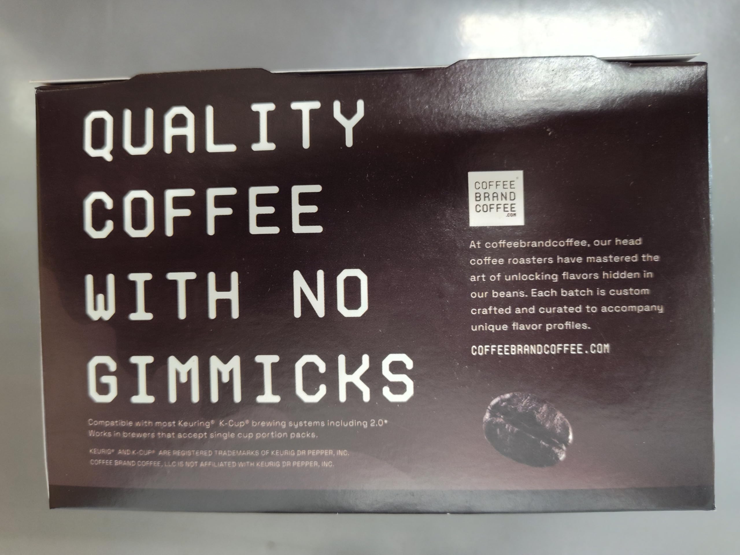 Coffee Brand Coffee box layout showing 12 individually sealed pods for convenience