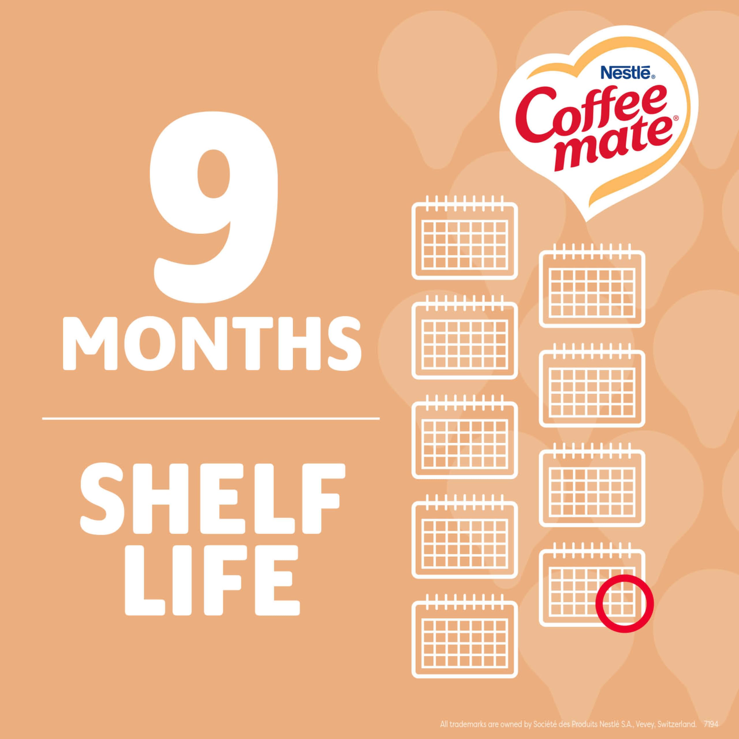 Coffee Mate box of 180 single tubs for bulk storage and easy supply