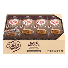 Coffee mate Café Mocha front packaging showing 200-count convenience and branding