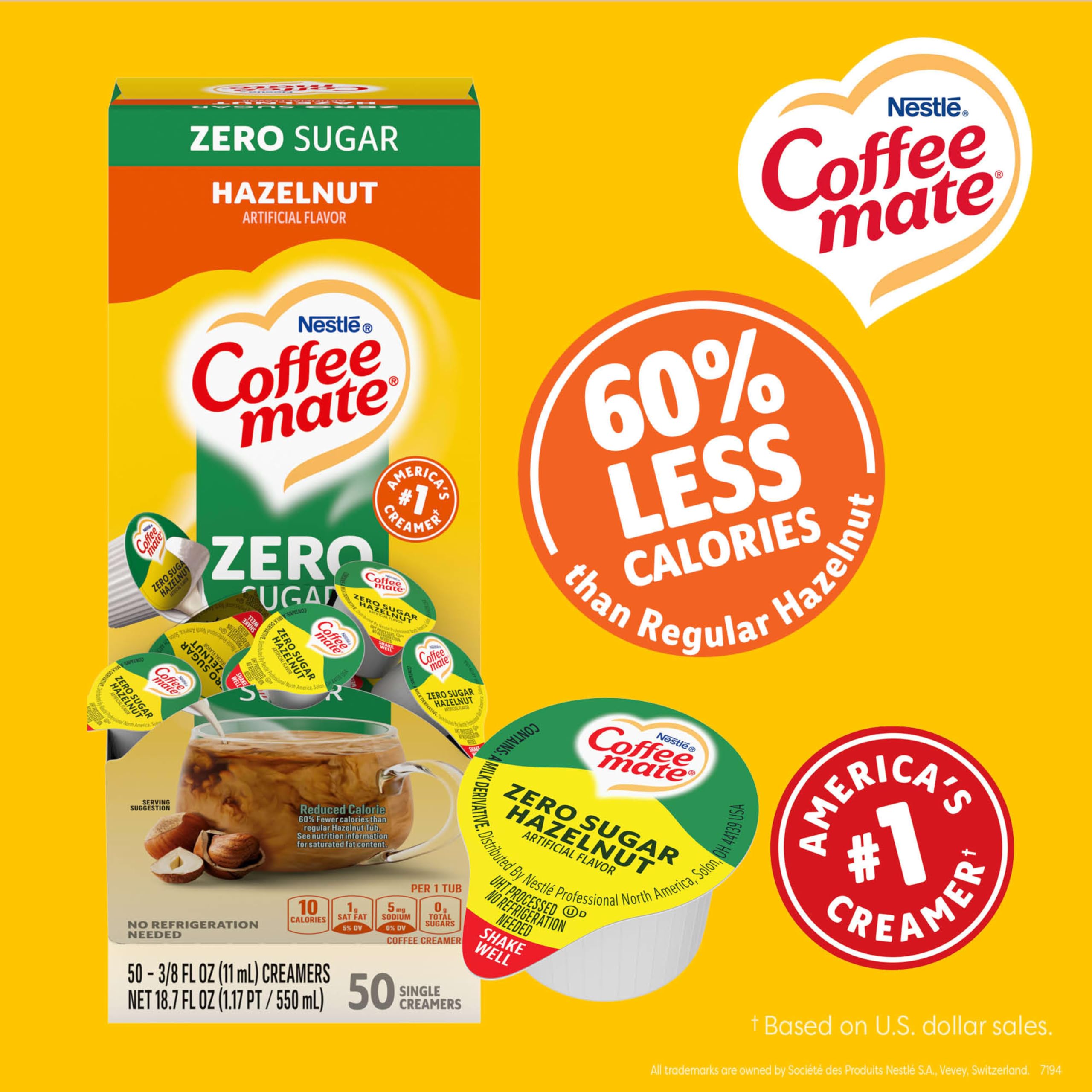 Breakroom scene with Coffee mate singles served for employees showing hospitality benefit