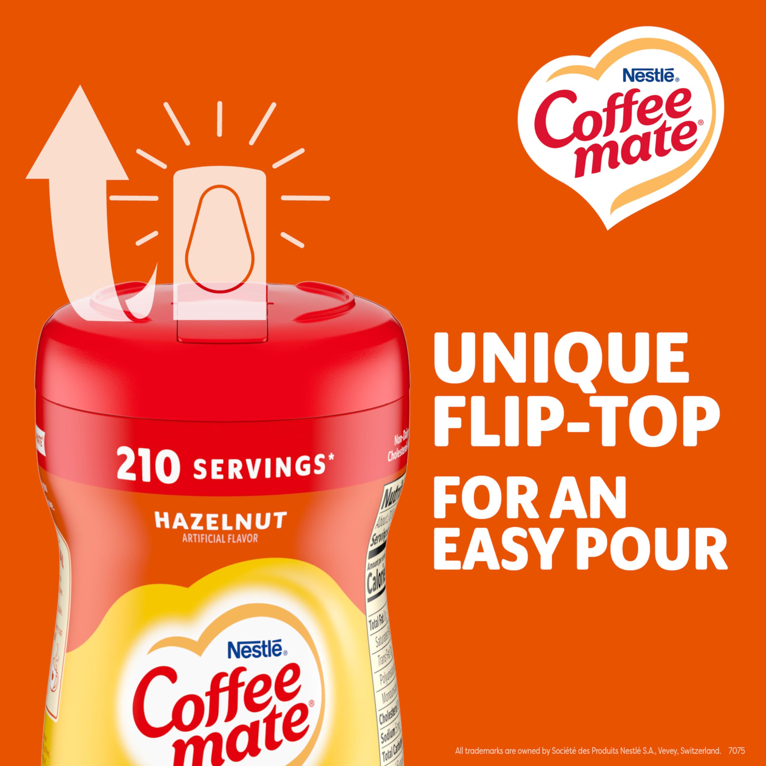 Powder being added to a hot mug highlighting Coffee mate flavor enhancement