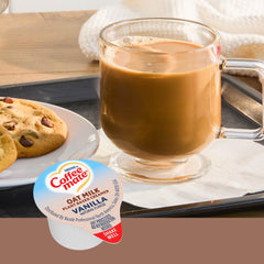 Coffee-mate ingredients label visible to check oat-based benefits