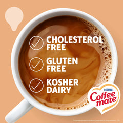 Coffee Mate pouring into coffee adding creamy vanilla caramel flavor