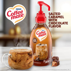Coffee mate pump dispenser close-up highlighting tamper-proof locking and easy dispensing
