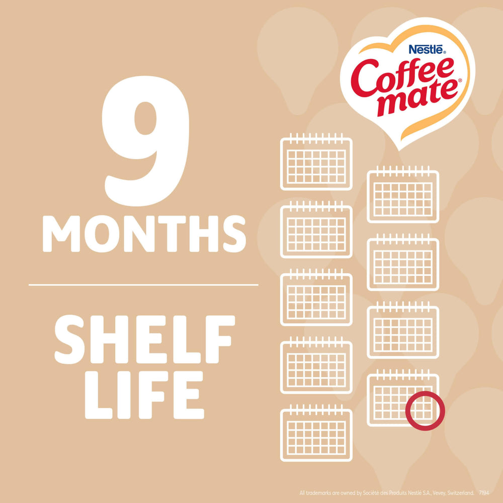 Coffee Mate single near mug for scale and portion clarity