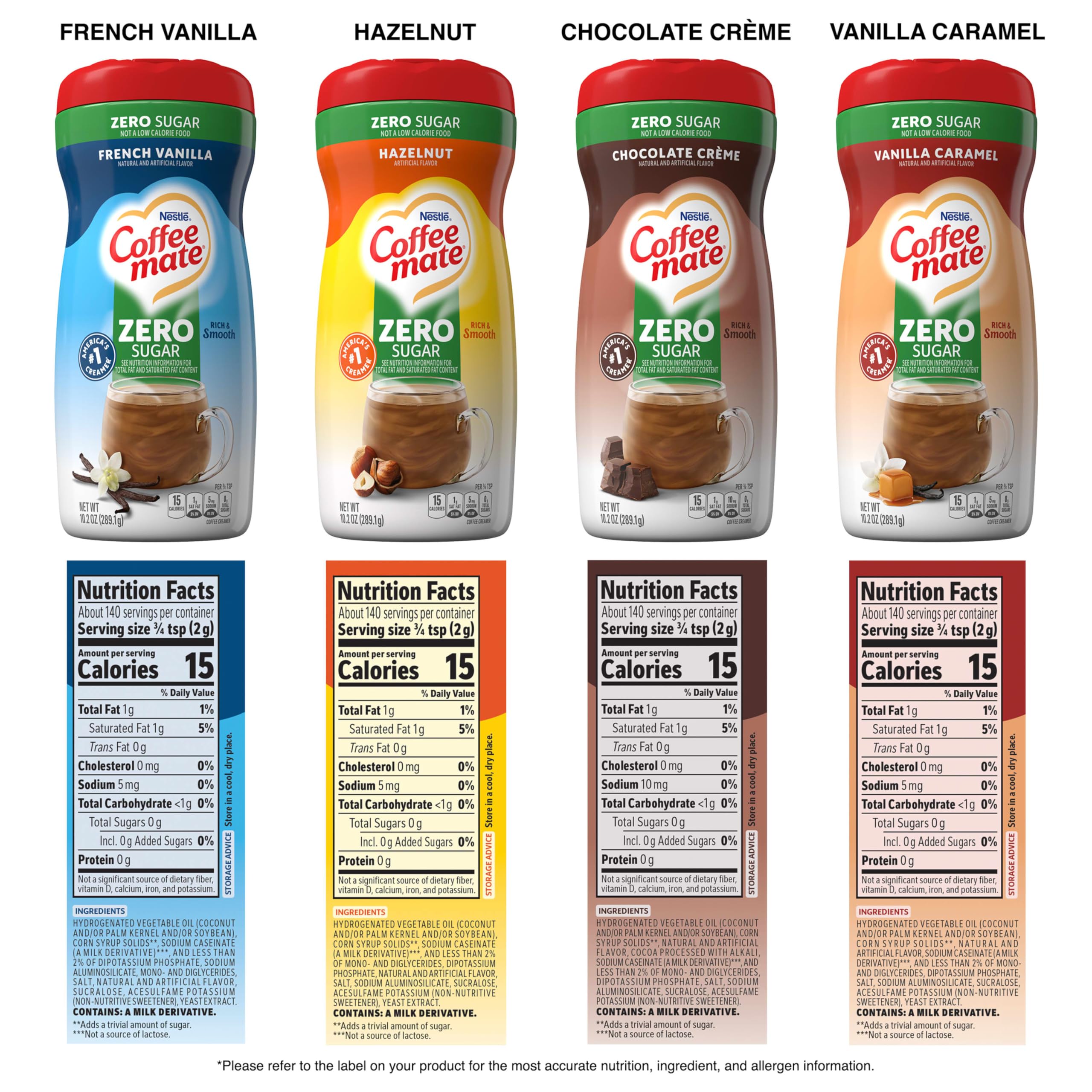 Coffee Mate French Vanilla teaspoon serving size for portion control