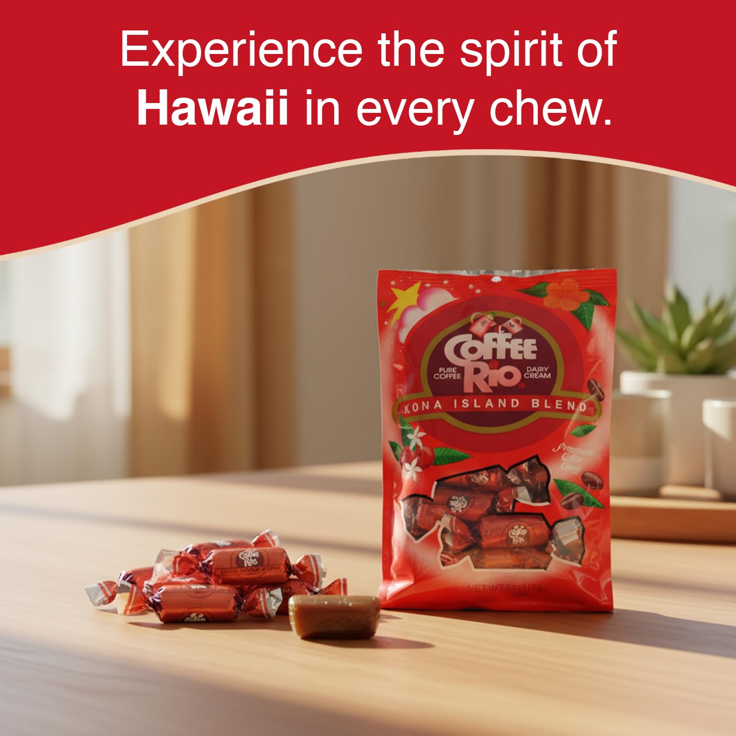 Coffee Rio candy texture close-up showing glossy hard-candy finish and rich flavor