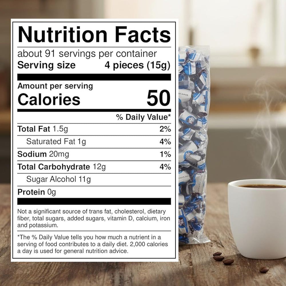 Coffee Rio individually wrapped candies closeup emphasizing freshness and hygiene