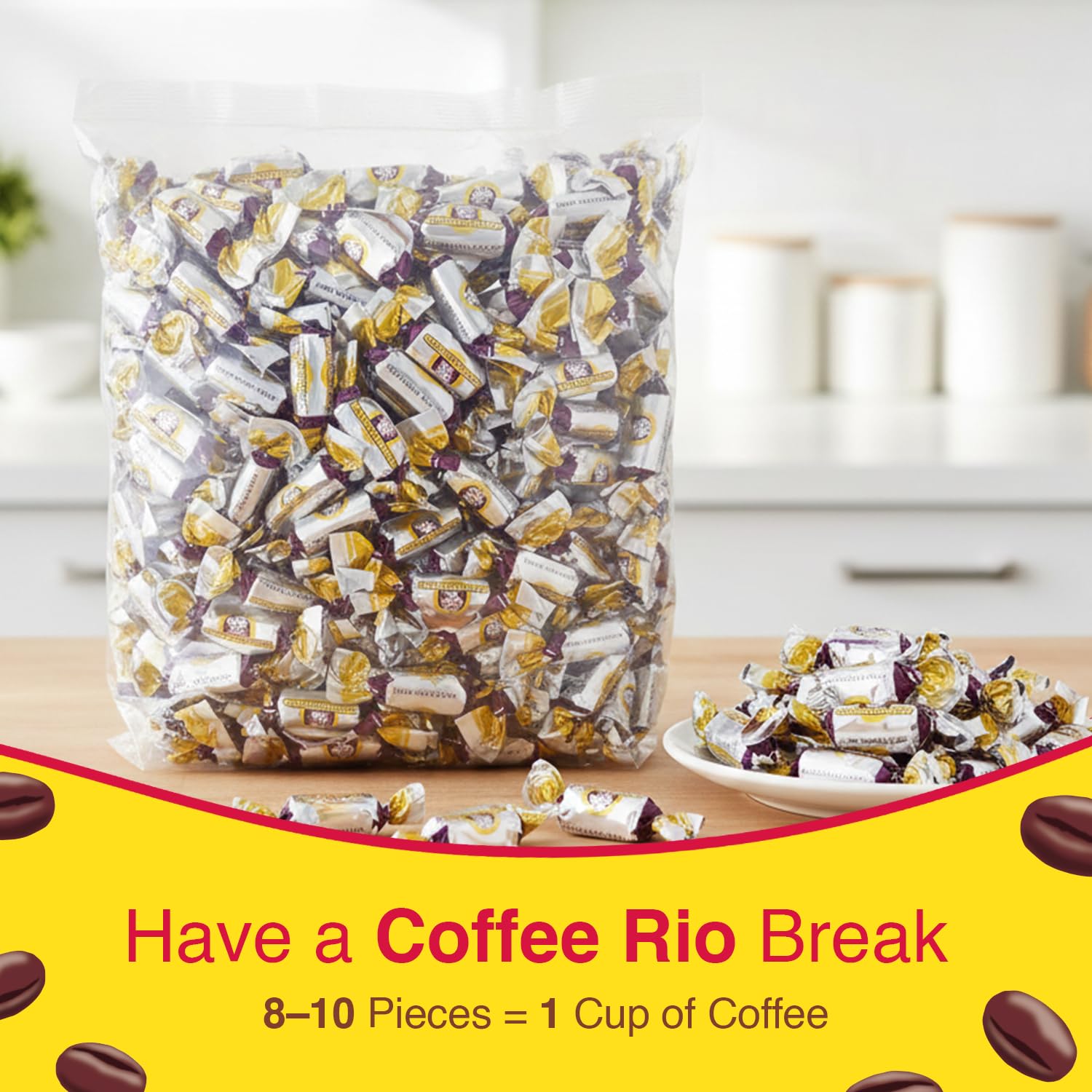 Coffee Rio ingredient label close-up confirming real coffee and kosher certification