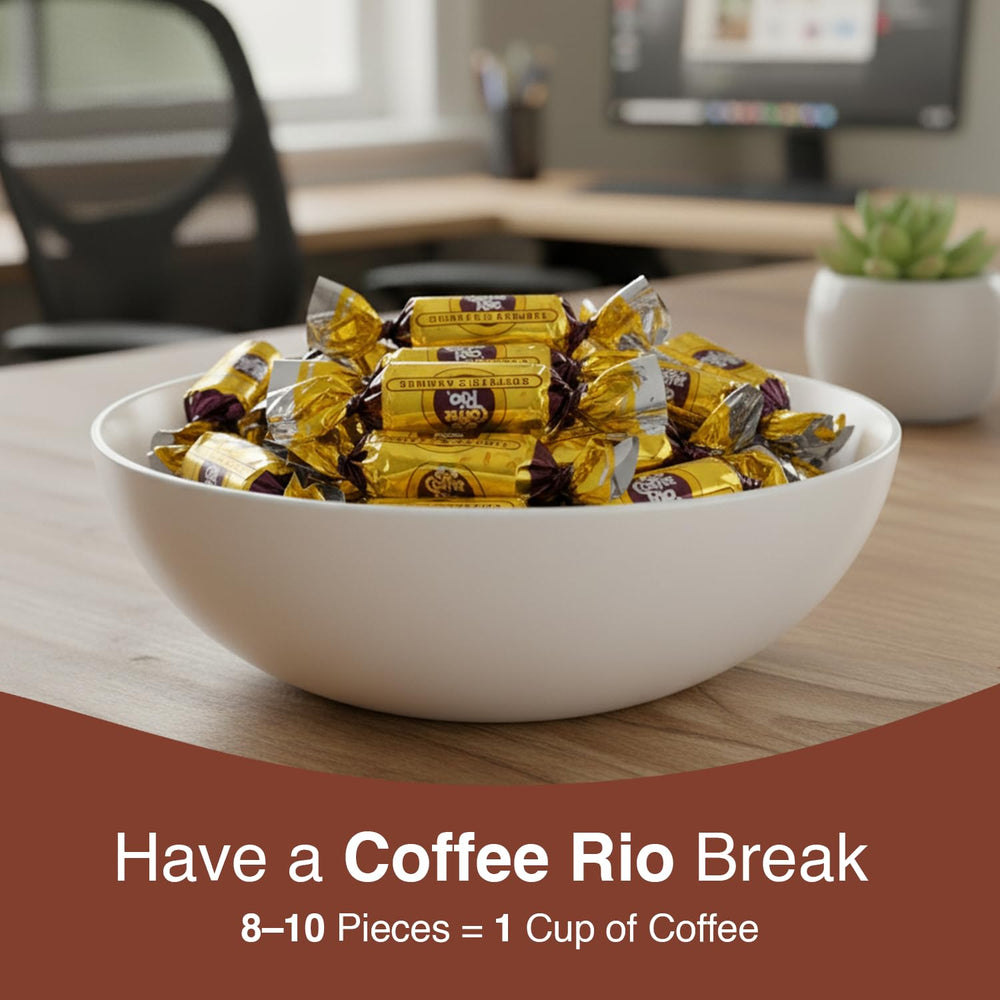 Coffee Rio candies on a buffet display creating an elegant coffee-themed tasting experience