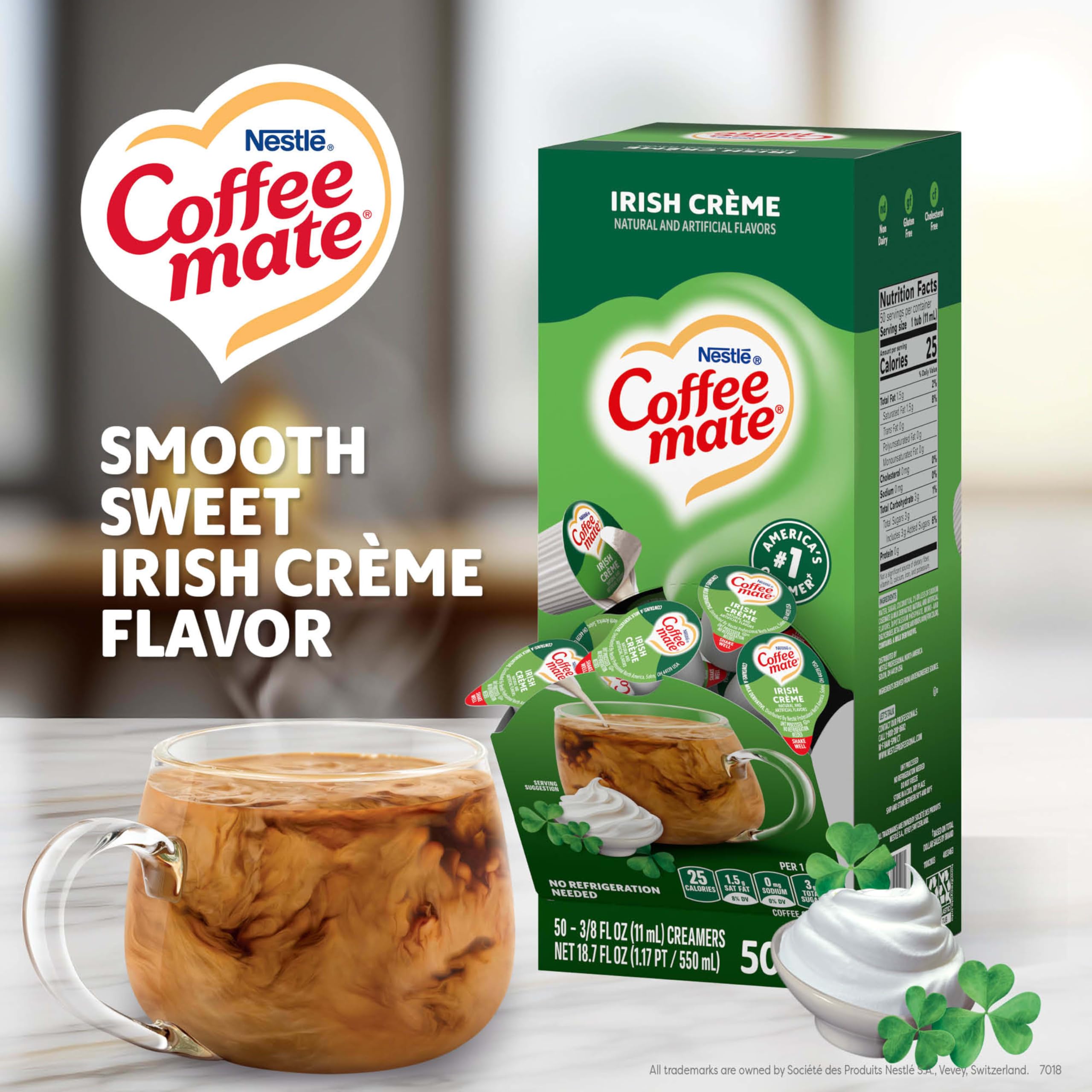 Coffee mate dispenser box on counter keeping tubs organized for quick service