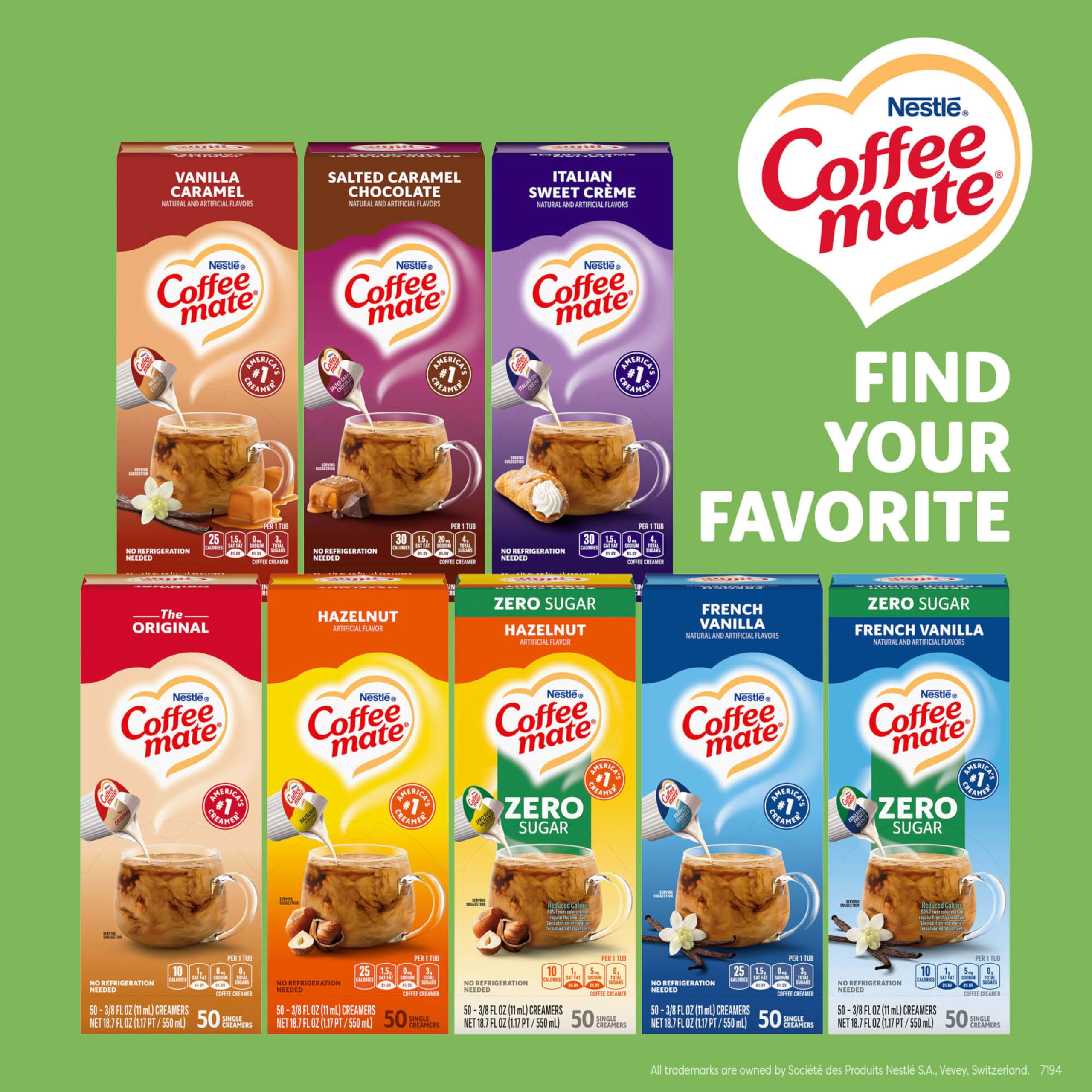 Coffee mate tub beside a teaspoon to show compact portion size and convenience