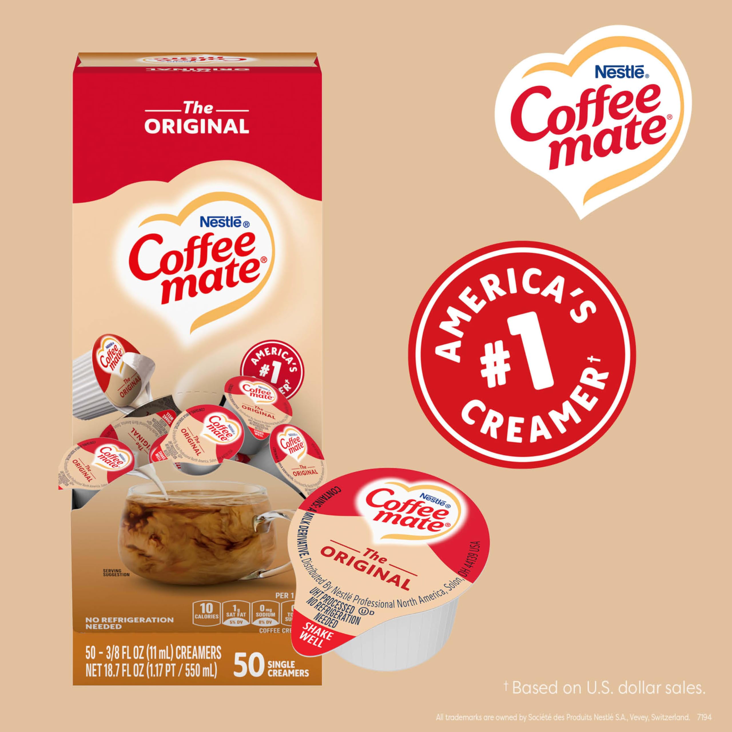 Coffee mate label close-up showing ingredients and dietary features for informed choice