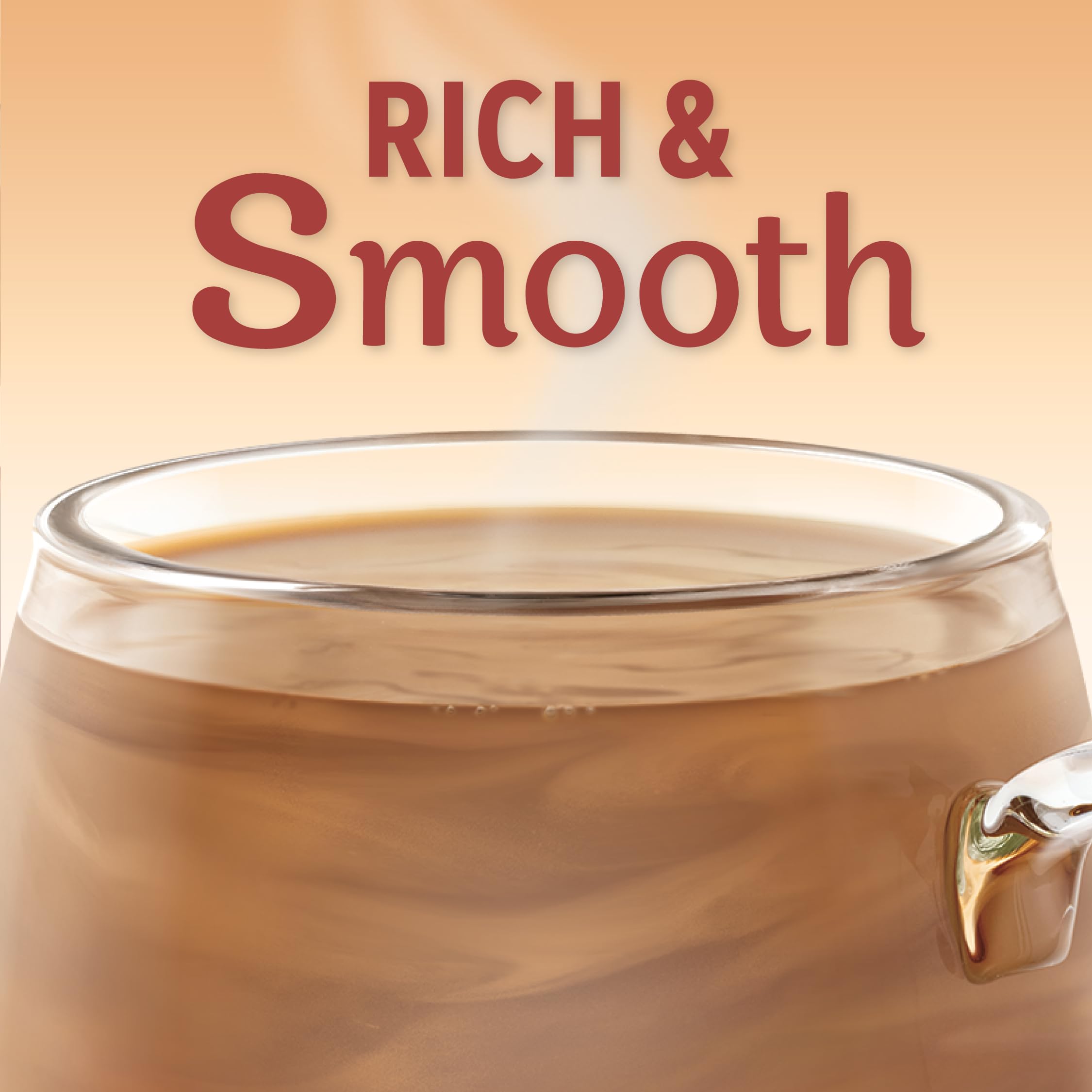 Open Coffee-mate jar revealing fine powdered creamer texture benefit