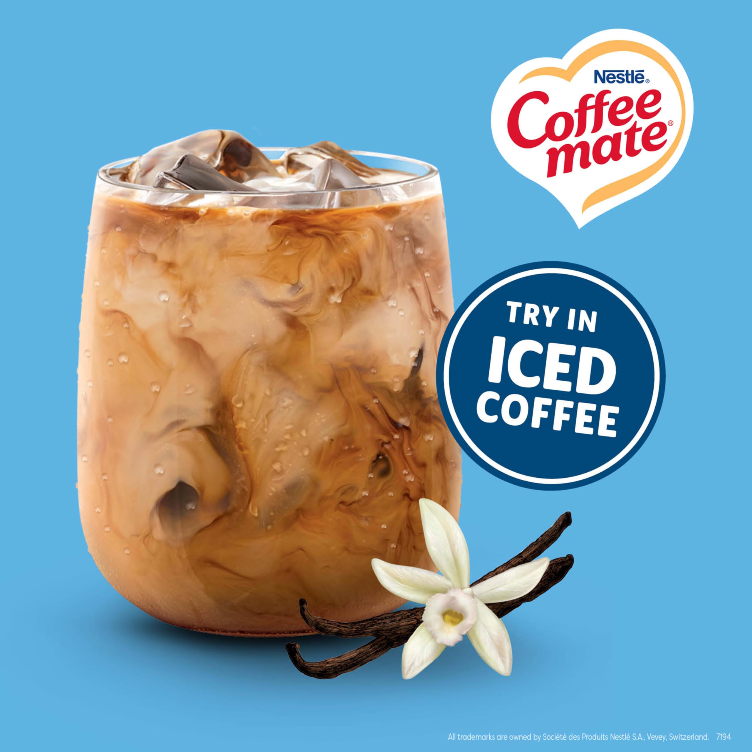 Coffee mate close-up of vanilla creamer texture highlighting smoothness