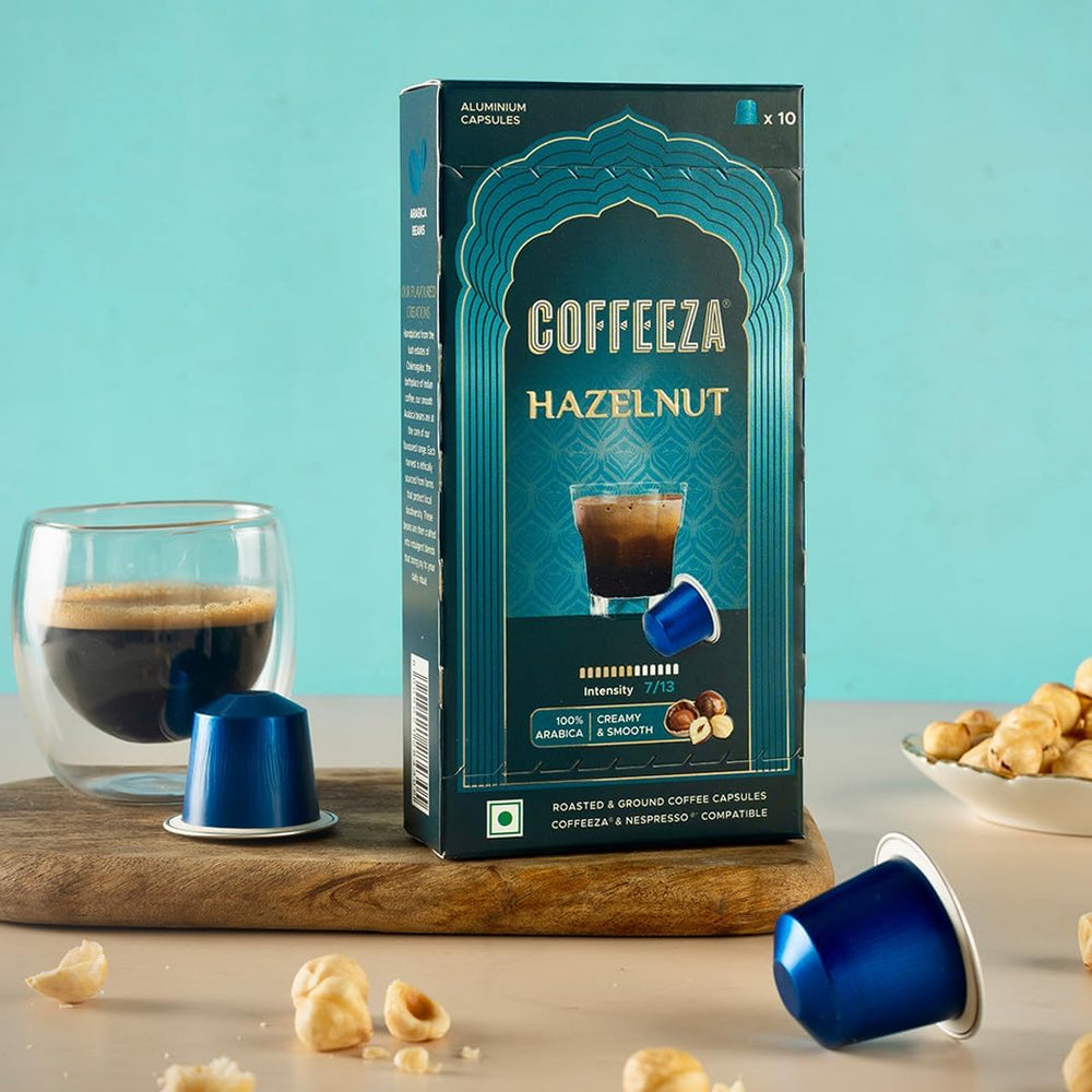 Coffeeza pack beside a ruler showing size and 30‑pod quantity benefit