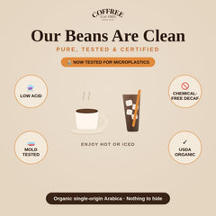 coffree stick being poured into cup demonstrating fast mixability