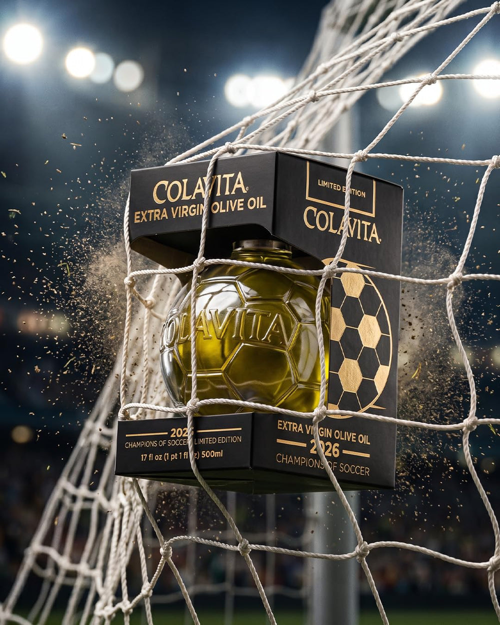 Colavita cap and neck seal closeup showing secure closure and freshness protection