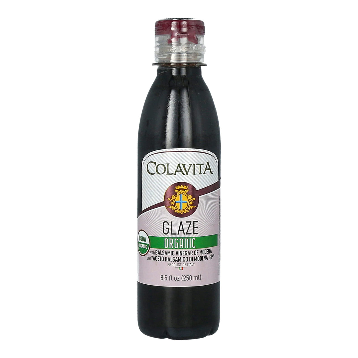 COLAVITA front view squeeze bottle showing label and pour tip for neat glazing