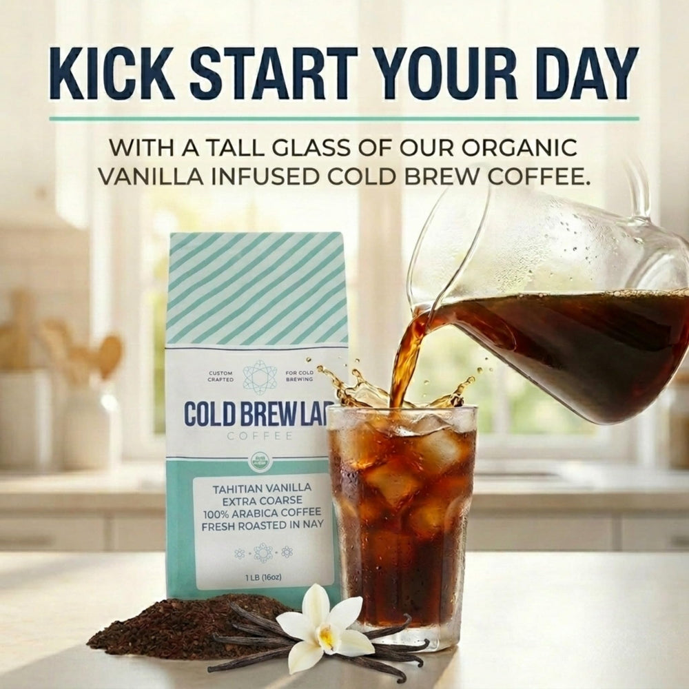COLD BREW LAB coarse ground texture close-up highlighting grind consistency for cold brew