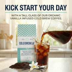 COLD BREW LAB coarse ground texture close-up highlighting grind consistency for cold brew