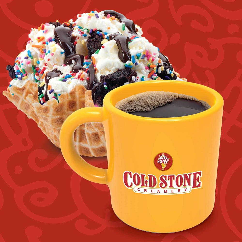 Cold Stone Creamery Beverages pod inserted into Keurig brewer demonstrating compatibility and quick brew