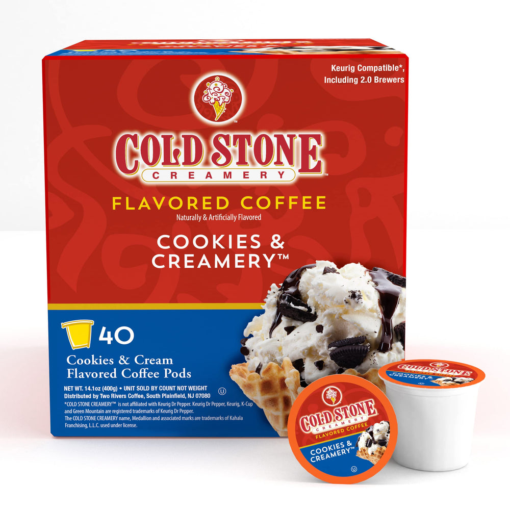 Cold Stone Creamery Beverages pod close-up displaying label and flavor detail for clear choice